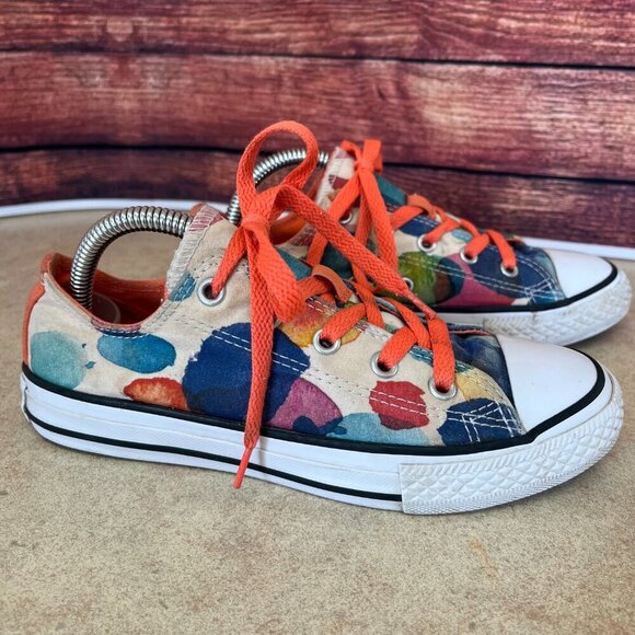 Converse All Star Low Top Colorful Multicolored Sneakers Unisex Junior 2 - Picture 2 of 11